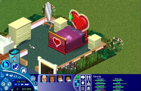 9. Вибрирующая кровать однозначно стоит потраченных 4500 §. Пусть даже остаток дома будет выглядеть как полный отстой