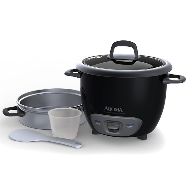 4. Рисоварка с функцией готовки на пару, в которой можно одновременно сварить рис и приготовить к нему овощи