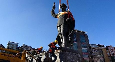 Rize'de Atatürk Heykelinin Kaldırılmasına Gelen Tepkilerden Sonra Belediyeden Açıklama