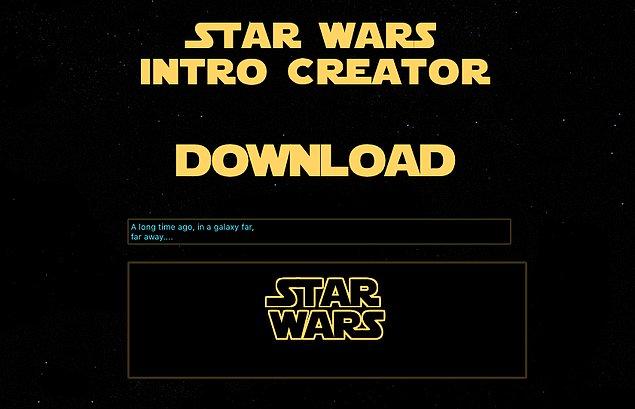 12. Star Wars Intro Creator