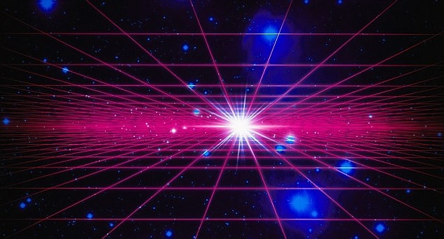 Geriye kalan bu tek atom, karşılıklı yansıtılan iki lazer ışınının arasına bırakıldı.
