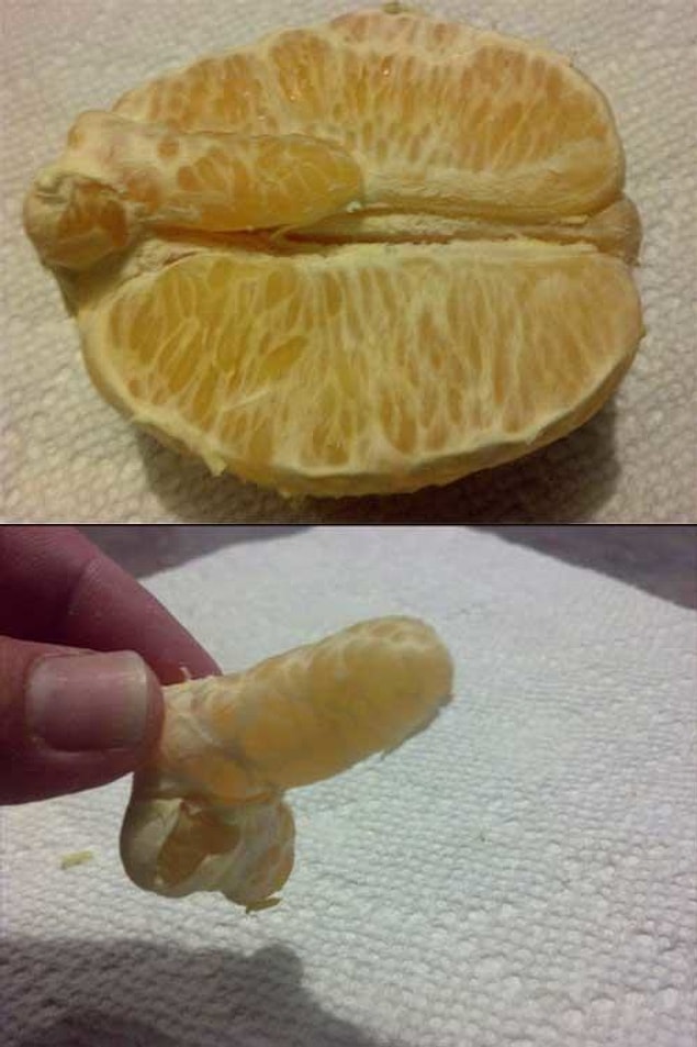 12. Inside of an orange...