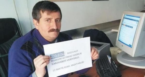 Muhtardan Alternatif Dolar Kampanyası: '200 Bin Dolar Bozdur, Fakirlik Belgesini Götür'