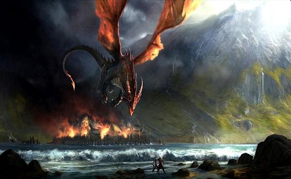 13. Le Guin'in ejderhaları, Tolkien'in Smaug'u gibi, Batılı etkiyle etrafına korku ve tehdit saçar. Fakat aynı zamanda Doğulu ejderhalar gibi bilge ve asildirler.