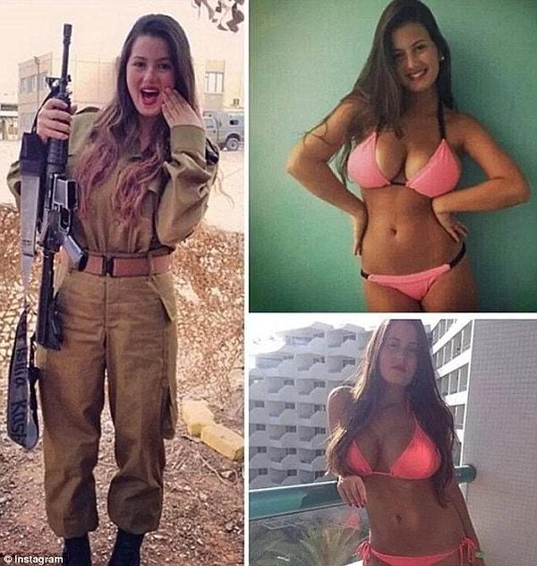 18-20 yaş arasındaki İsrailli asker kızlar hem askeri üniformaları hem de bikinileri ile bu İnstagram hesabı üzerinden paylaşım yapıyor.