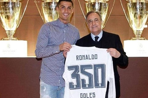 Real Madrid ile birlikte 350 karşılaşmaya çıktı ve 350 gol kaydetti
