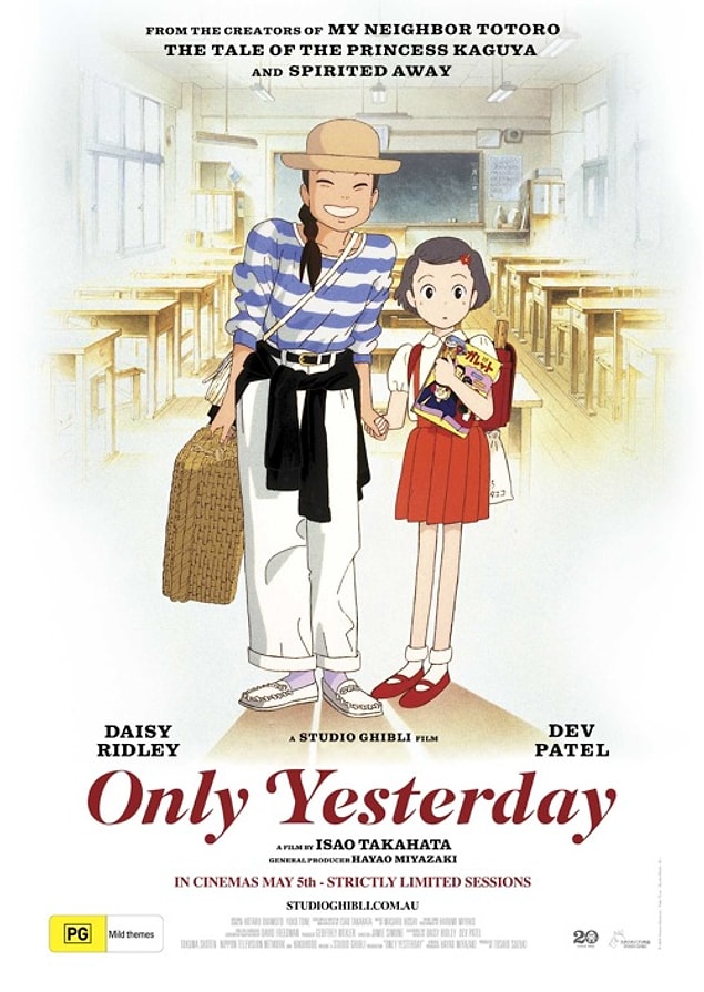 4. "Only Yesterday", Tomatometer: 100%