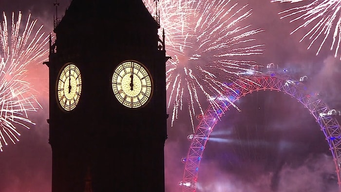 Londra'da Muhteşem Yeni Yıl Kutlaması