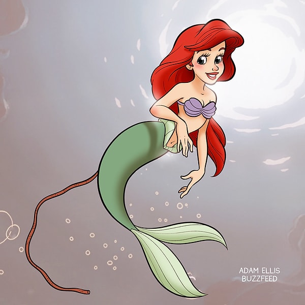 7. Если у Ариэль тело рыбы, то... значит ли это, что у нее такие же длинные какашки, как и у золотых рыбок?