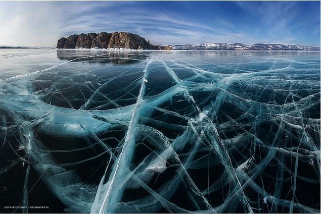 15. In winter, the ice of Baikal Lake reaches about a meter thick