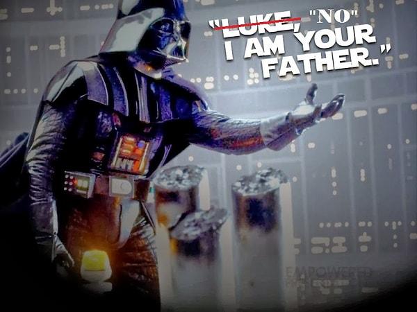 6. Star Wars'ta “Luke, I’m your father” diye bir replik yok, o sahnede aslında “No, I’m your father” deniyor.