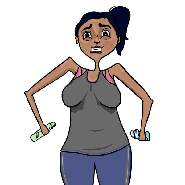 8. А еще довольно сложно выглядеть привлекательно, когда под каждой грудью две потные речки