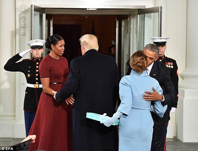 'Notice how Obama went out of his way to greet Melania and bring her up and into the "picture," said Wood.