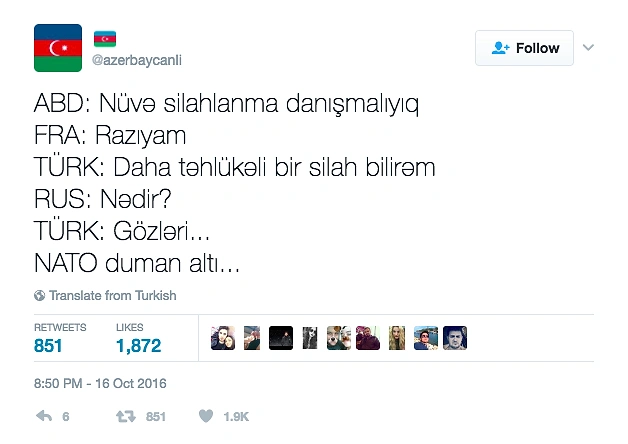 Azerbaycanlı Hesabından Size Azerice'yi Daha da Sevdirecek 19 Yaxşı Tweet