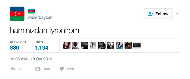 Azerbaycanlı Hesabından Size Azerice'yi Daha da Sevdirecek 19 Yaxşı Tweet