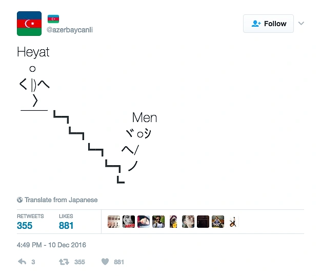 Azerbaycanlı Hesabından Size Azerice'yi Daha da Sevdirecek 19 Yaxşı Tweet