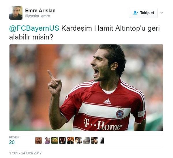 Biri ise Galatasaray'dan milyonlarca lira kazanan Hamit Altıntop'u geri vermek istedi.
