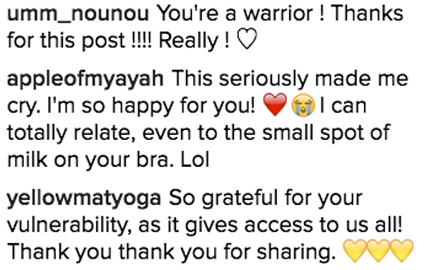 Выложенная ею фотография получила сотни лайков, и многие люди благодарили Александру за то, что она поделилась своими чувствами.