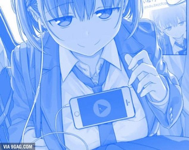 Do you also remember that this whole thing started after an anime character did this with her phone: