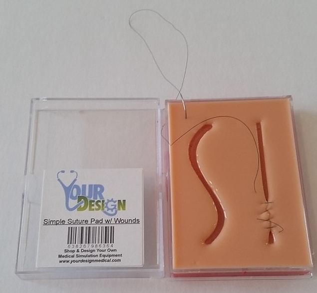 19. Pocket-sized suture pad to enhance your sewing skills.