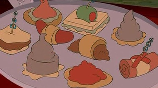 3. А вот тут уже посложнее. Как считаете, из какого мультика эти закуски?