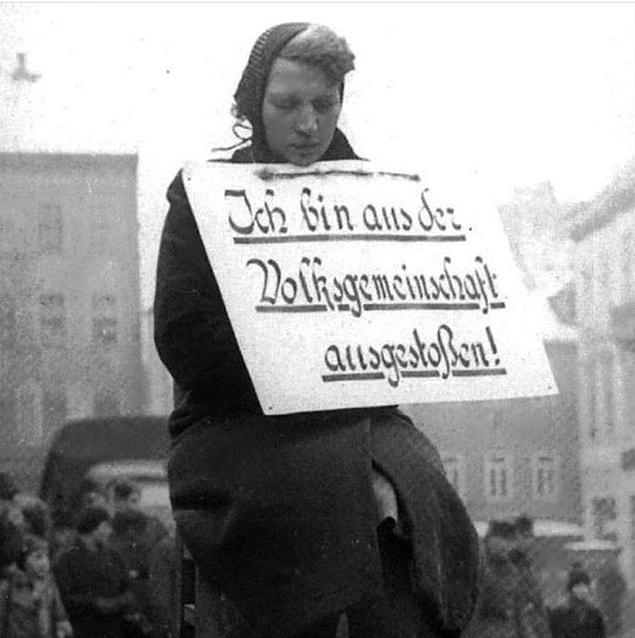 21. German woman who was humiliated because she had an affair with a Polish man: “I was dismissed from society! "- Altenburg, Germany, 1942.