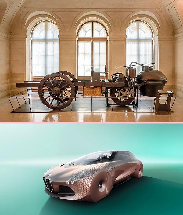 15. 1769 yılındaki araba & BMW'nin sürücüsüz araba konsept tasarımı