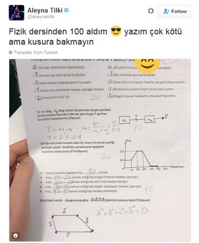Geçtiğimiz günlerde sınav kağıdını Instagram'da yayınladığı için disiplin cezasına çarptırılan Aleyna Tilki'nin sınava yeniden girmesi kararlaştırılmıştı.