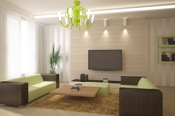 6. Сохраните пространство площади в комнате с помощью освещения люстрами!