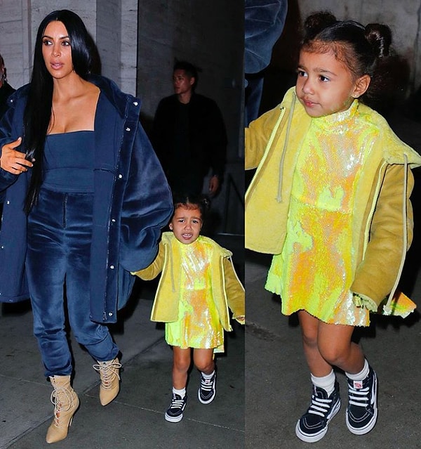 6. А вот и первая модель из семейной коллекции на дочери Ким, Норд.