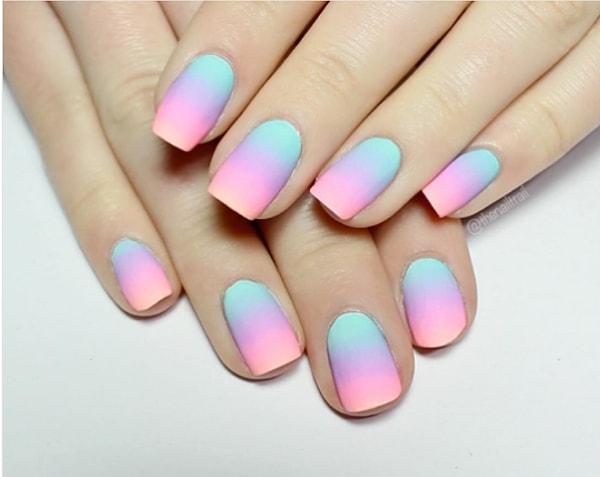 6. Омбре в оттенках сахарной ваты