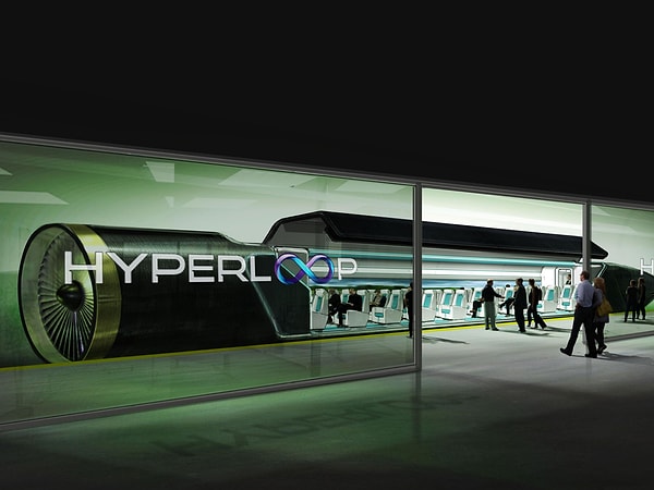 14. Поезд в 1827 году и Hyperloop, достигающий скорости 1200 км/час (быстрее, чем пассажирские самолеты), который уже и просто поездом не назовёшь