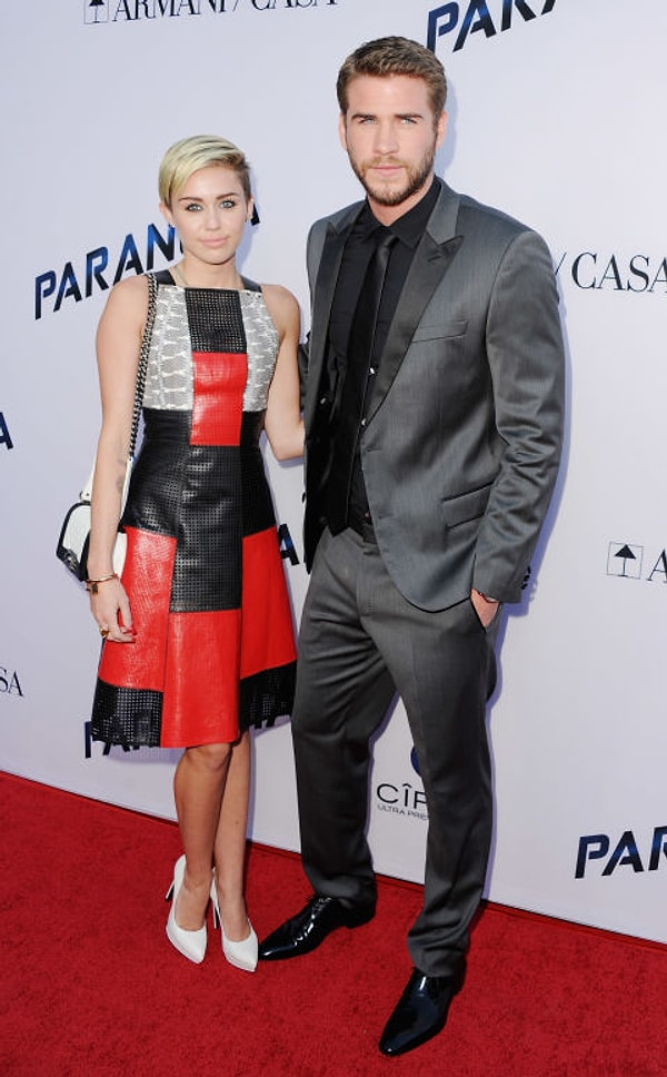 8. Майли Сайрус и Лиам Хемсворт