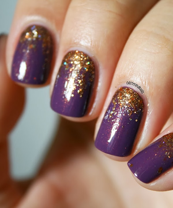 9. Сливовый с золотистым сиянием - что может быть оригинальнее!