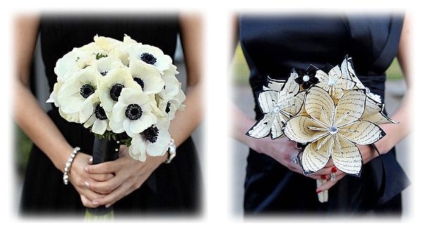 11. Букет невесты в черном – символ оригинальности.