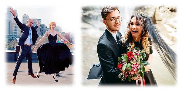 17. И кто сказал, что невеста в черном не может быть заразительно счастливой?