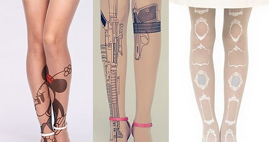 10 потрясающих колготок с имитациями татуировок