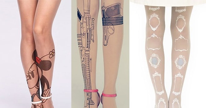 10 потрясающих колготок с имитациями татуировок