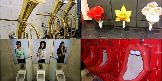 Не каждый мужчина осмелится справить нужду в эти 16 писсуаров!