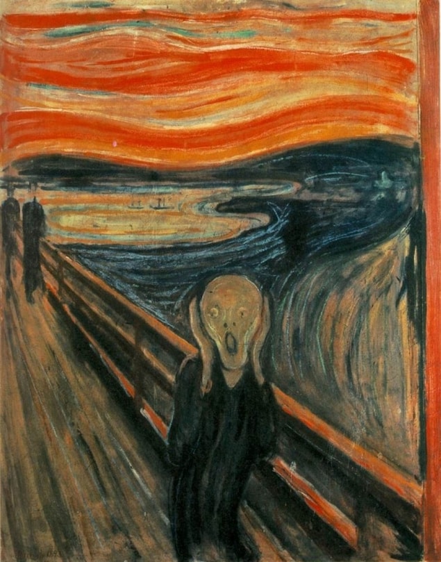 11. "Scream" adlı eserdeki gökyüzü