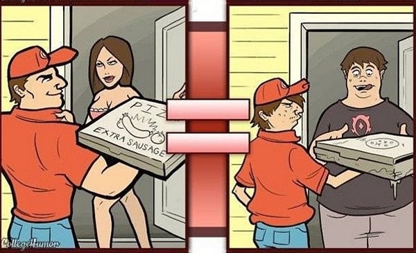 6. Разносчик пиццы (слесарь, садовник и т. д) и готовая к любым шалостям хозяйка дома