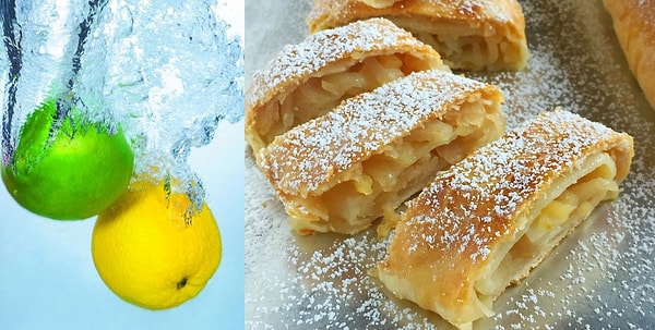 9. С лимоном и яблоком