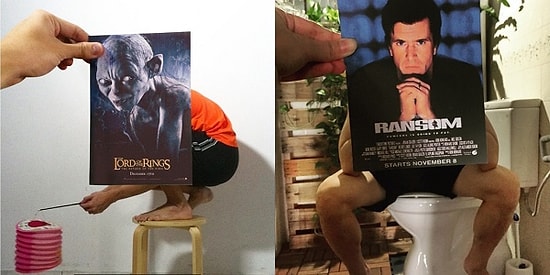 Bu Adam Bir Çılgın! Film Posterlerini Gerçek Hayatla Birleştiren Yaratıcı Grafik Sanatçısı