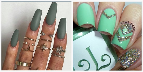 16 крутых идей маникюра для тех, кто обожает зеленый цвет