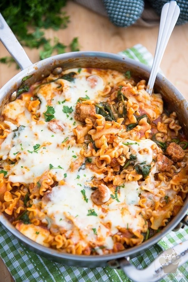 6. Лазанья с сосисками