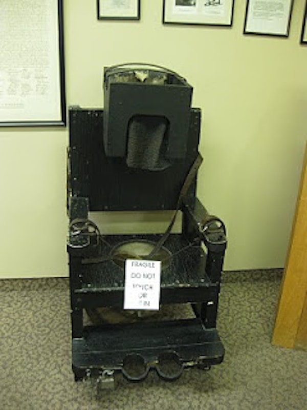 3. A chair used to calm hysterical patients.