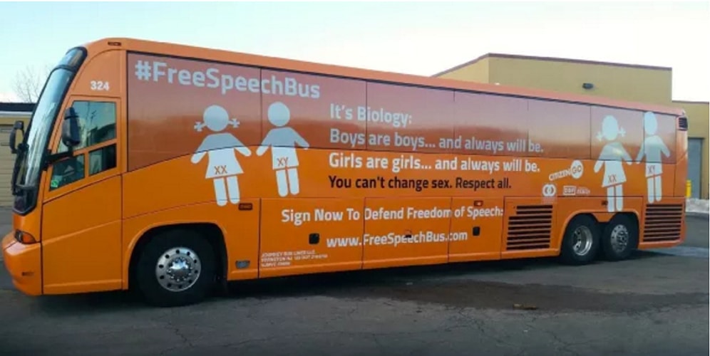 Этот автобус призван поддержать противников трансгендеров: Что значит истинная свобода слова
