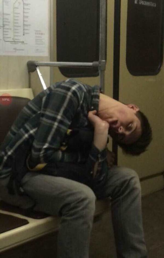 Let's say that you can position your neck like this. But, how can you sleep like this?