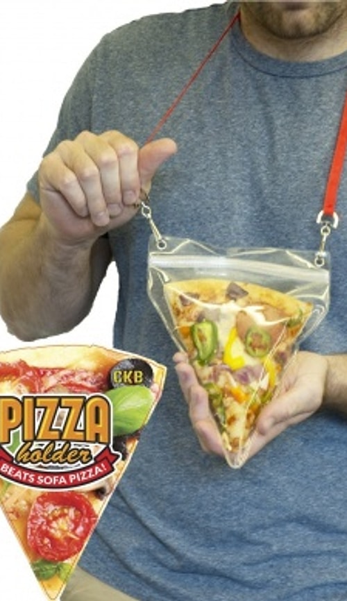 Sık sık bir şeyler yemeye ihtiyaç duyanlar ve pizzamı yanımdan ayırmam diyenler için pizza kesesi.😂🍕