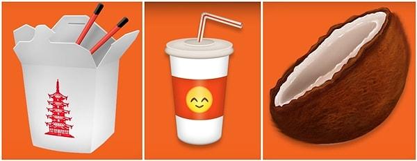 Yiyecek kategorisine de yeni birçok emoji gelmiş: